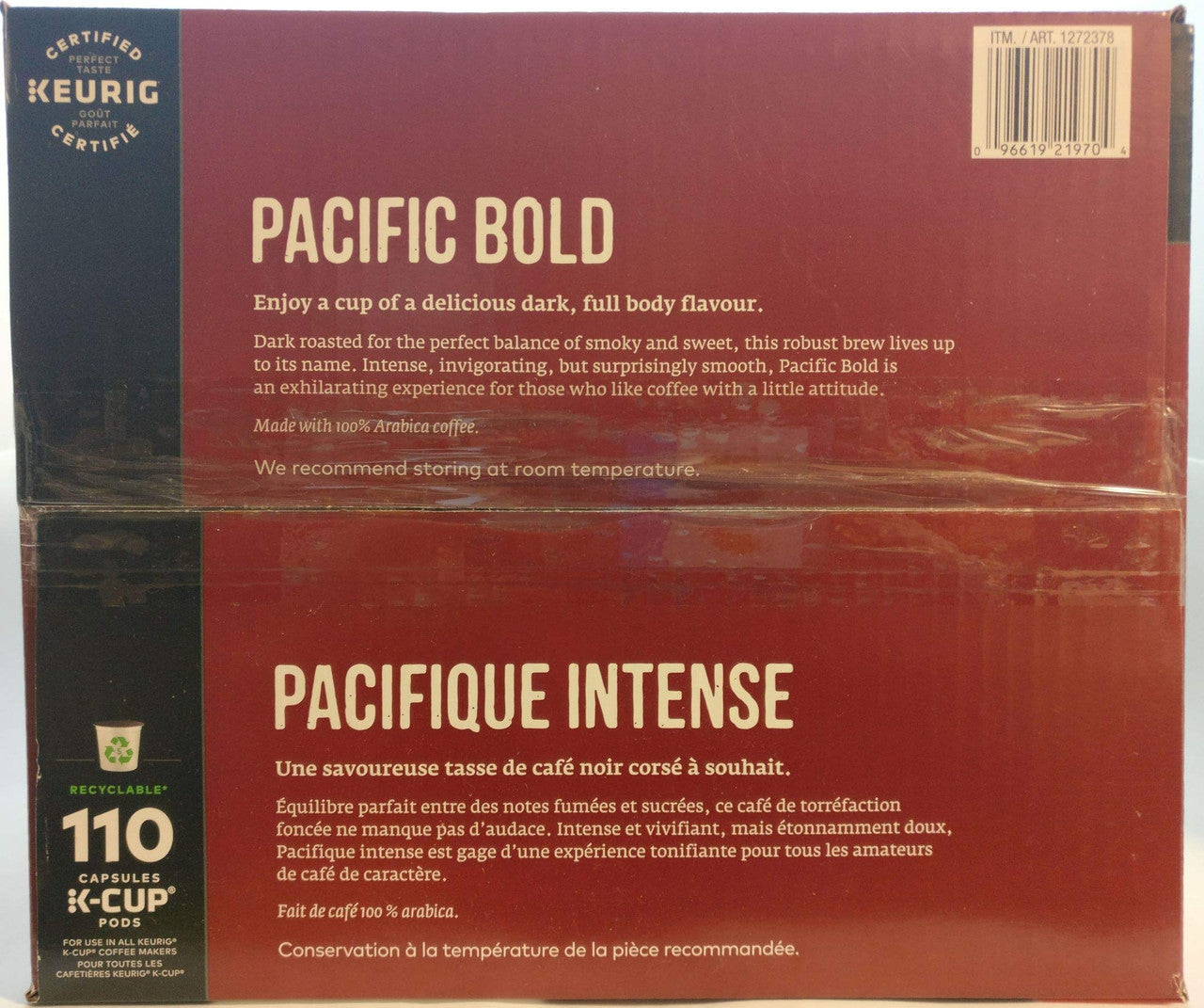 Kirkland Pacific Bold K-Cups, 110 Count, {Imported from Canada}